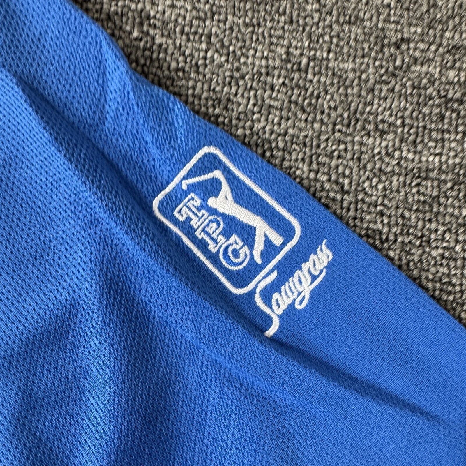 TPC Sawgrass The Players Men's Small Blue Long Sleeve Golf Polo