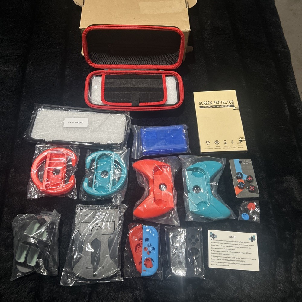 Accessories Bundle Nintendo Switch OLED Model Super Kit with Carrying Case, New
