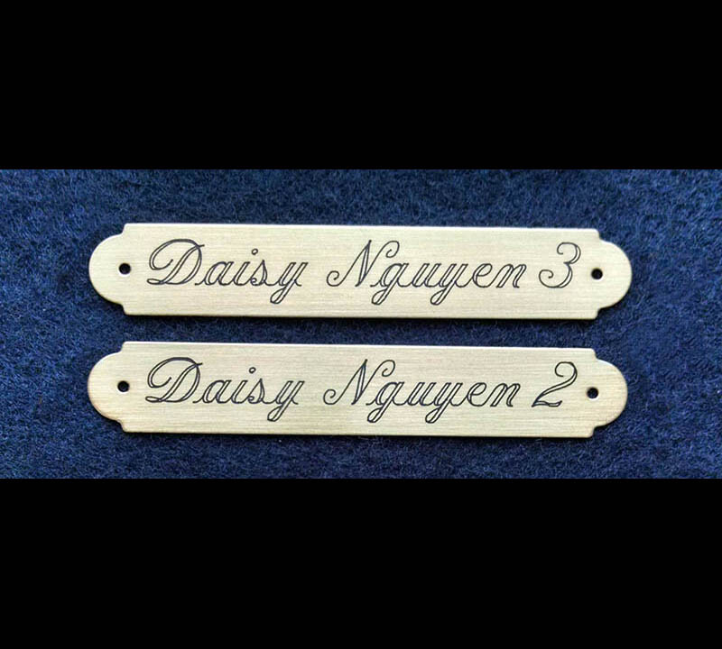 HALTER PLATE SMALL or LARGE SADDLE 3" x 1/2" SOLID NICKEL SILVER ENGRAVED