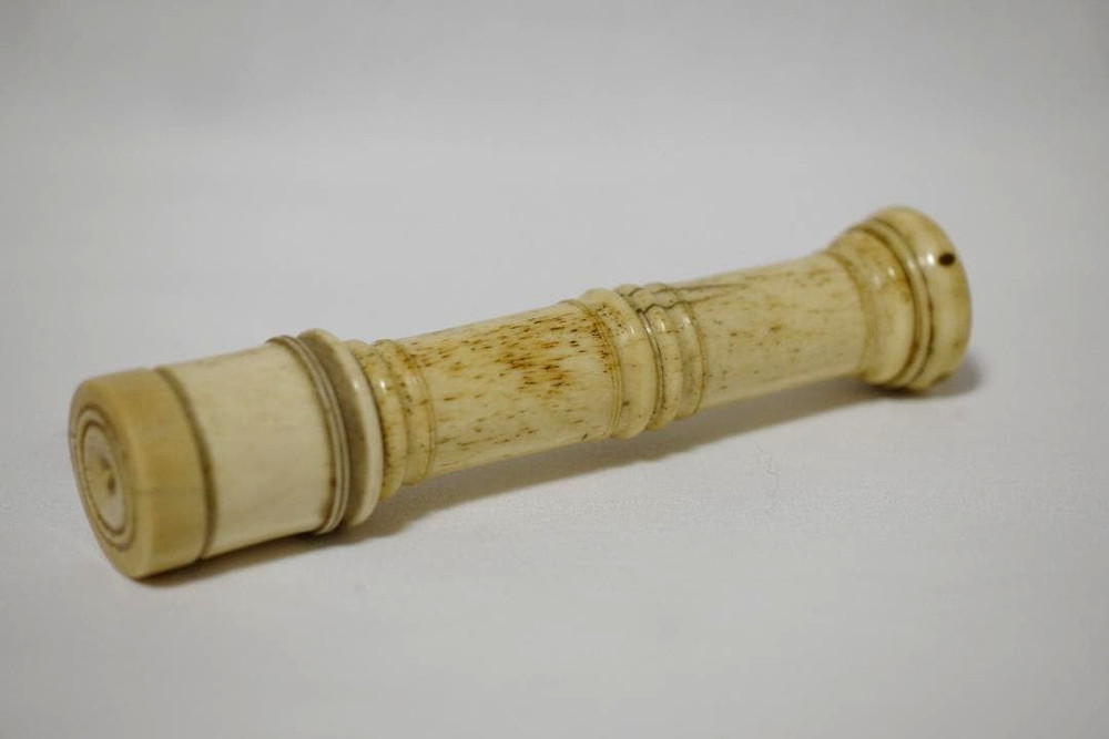 Antique 17th C Bone Optical Instrument Set Microscope Telescope c1700