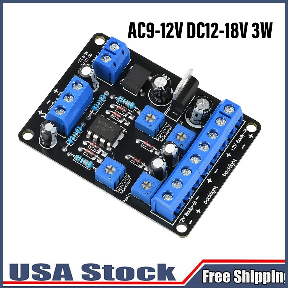 AC9-12V DC12-18V Pre-amplifier VU Level Meter Driver Board DB Level Meter Driver
