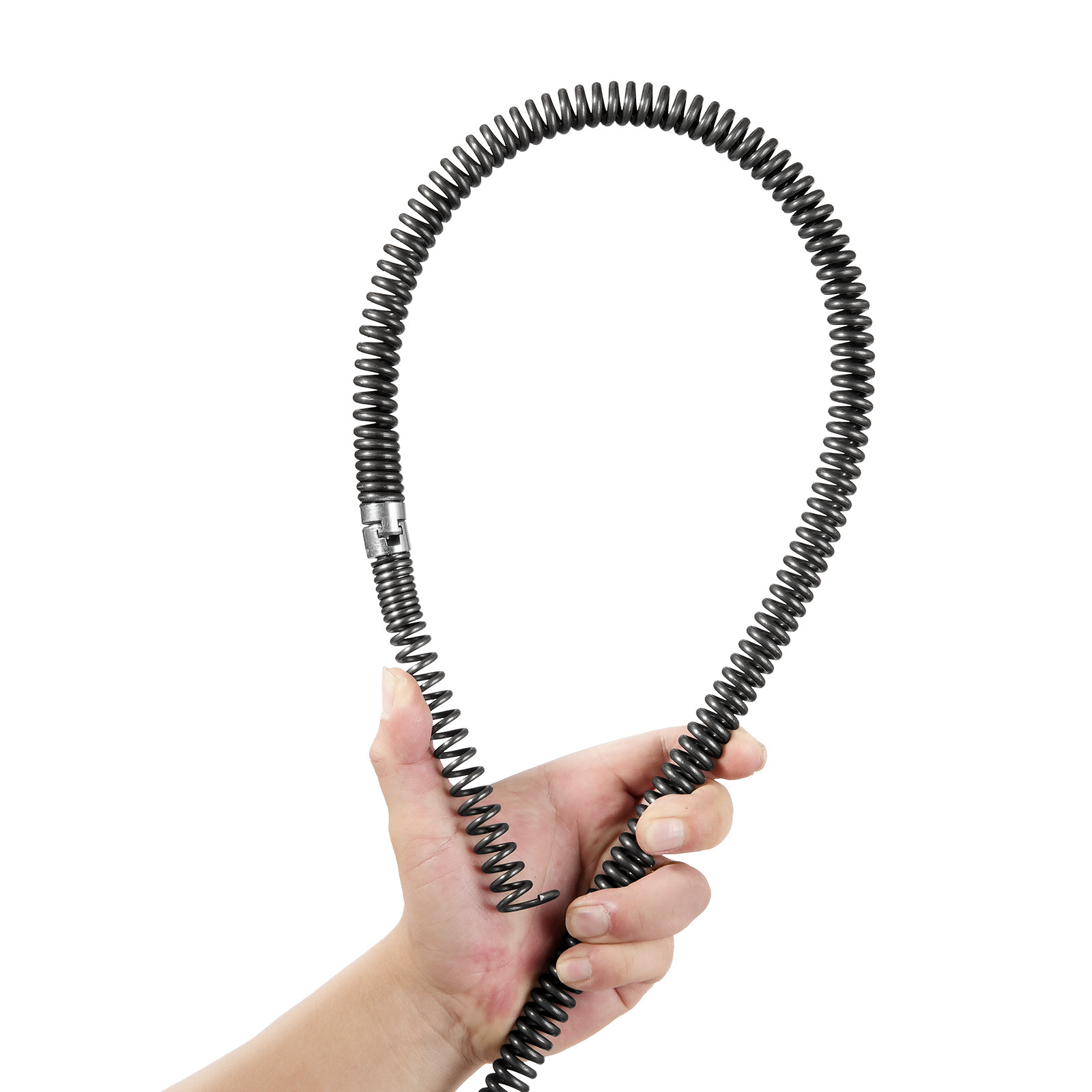 VEVOR Sectional Drain Cleaning Cable 66FTx5/8In & 7 Cutters for 0.8"-3.9" Pipes