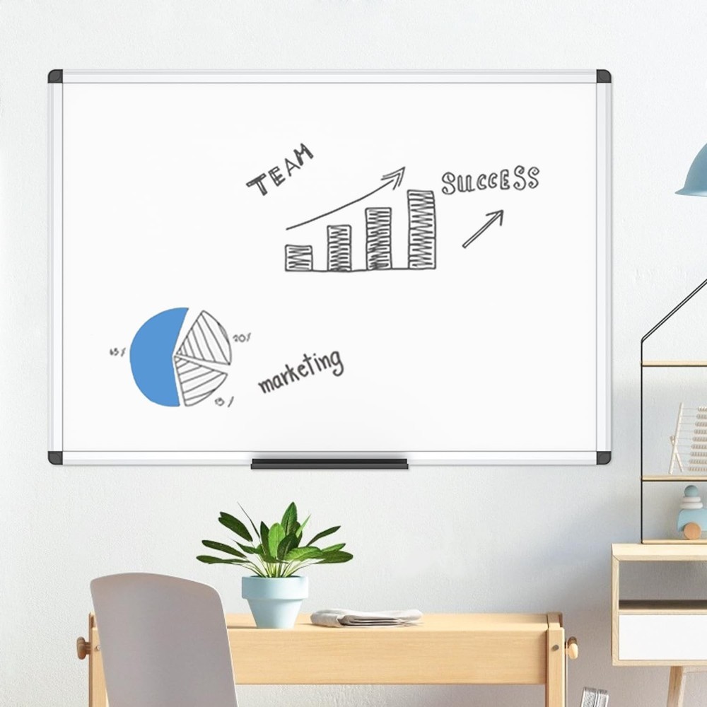 Large 48 x 36 Inch Whiteboard with Smooth Surface - For Creativity Anywhere