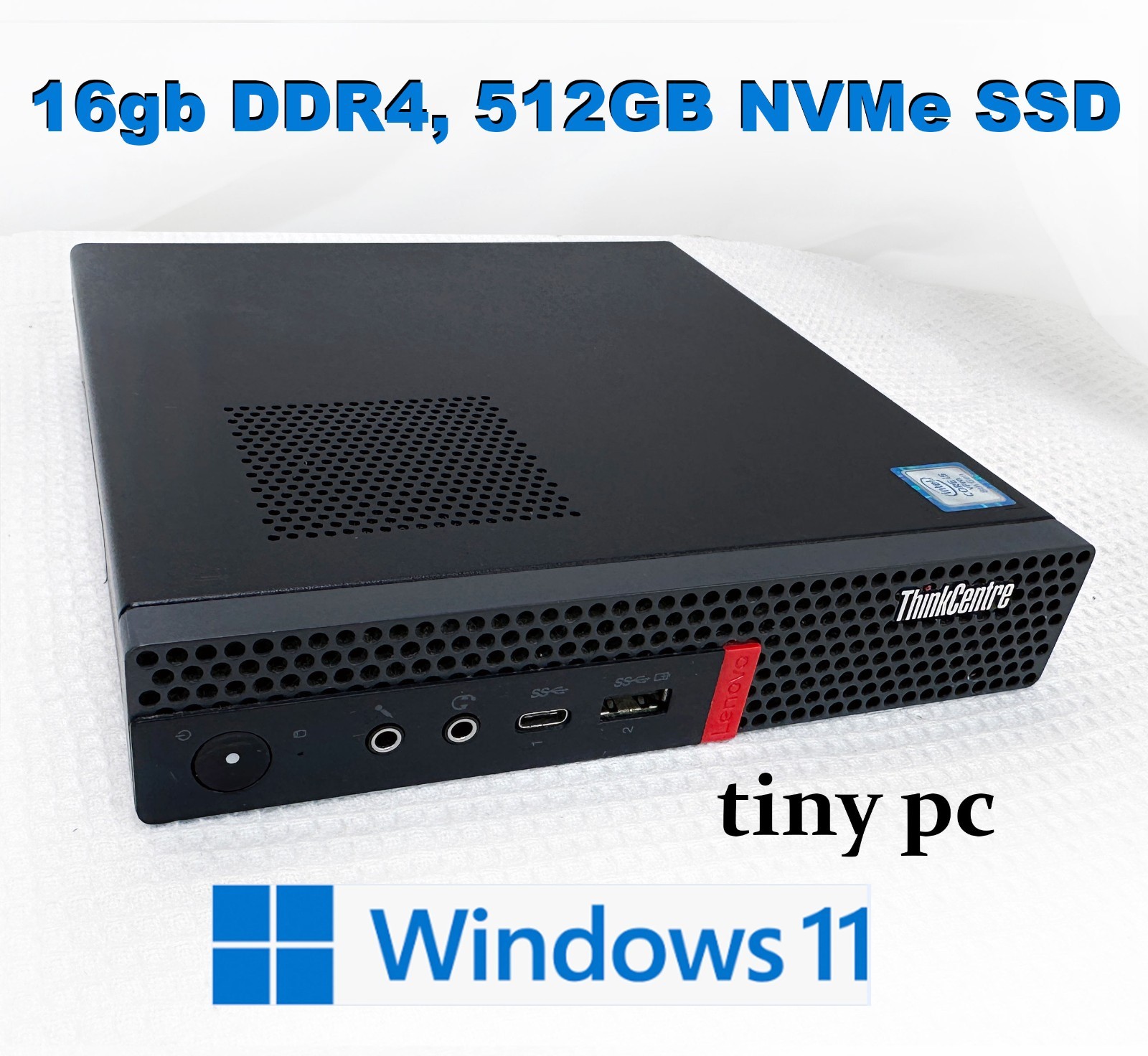 Lenovo ThinkCentre M920x Tiny i5-8500- 16GB, 512GB NVMe SSD, WIN 11 PRO Desktop
