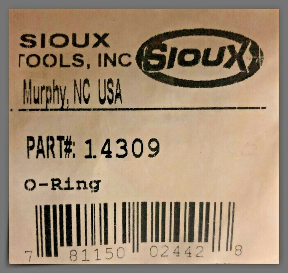 14309 Sioux Replacement O-Ring Fits Various Models
