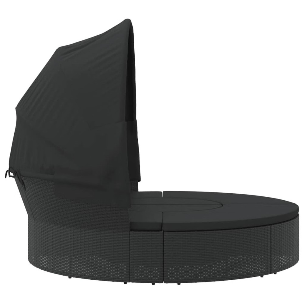 Outdoor Lounge Bed Black