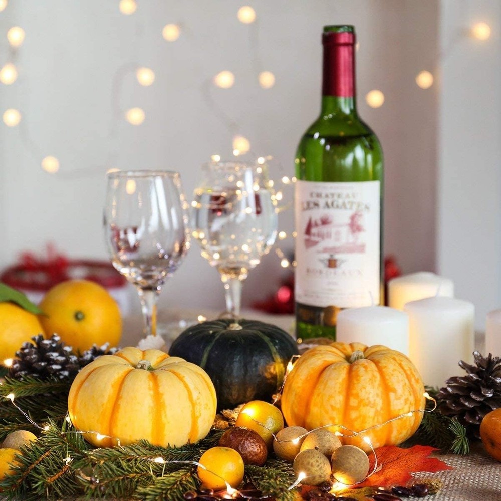 Led String Lights, Mini Battery Powered Copper Wire Starry 1 Pack, Warm White