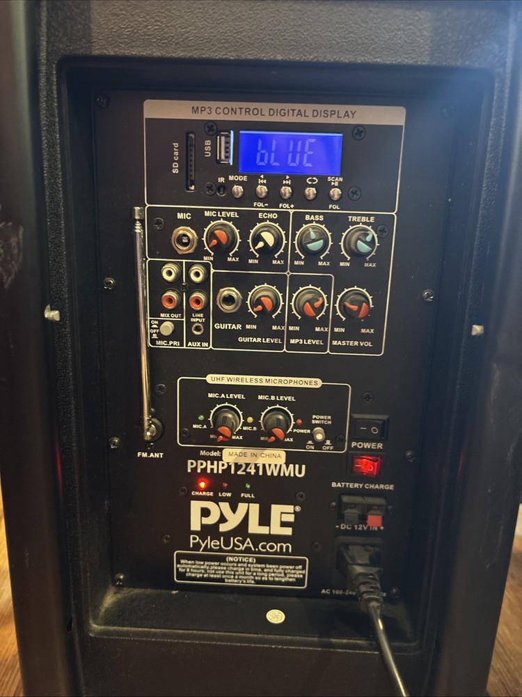 Pyle PPHP1241WMU Wireless Portable Bluetooth Loudspeaker Includes Microphone
