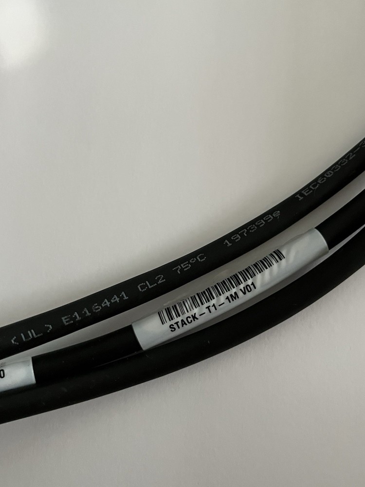 Lot of 2 Cisco STACK-T1-1M StackWise-480 1m Stacking Cable 800-40404-01 UNTESTED