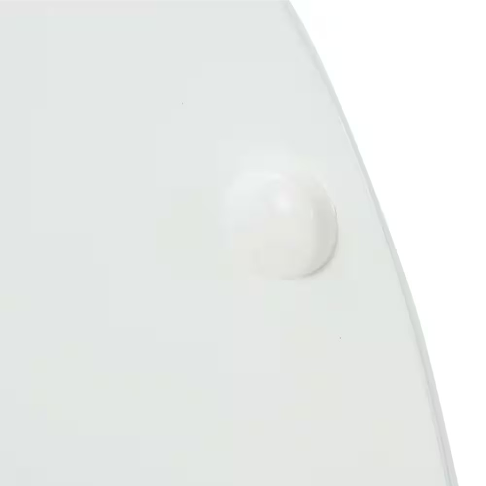 Round Enameled Wood Toilet Seat in White