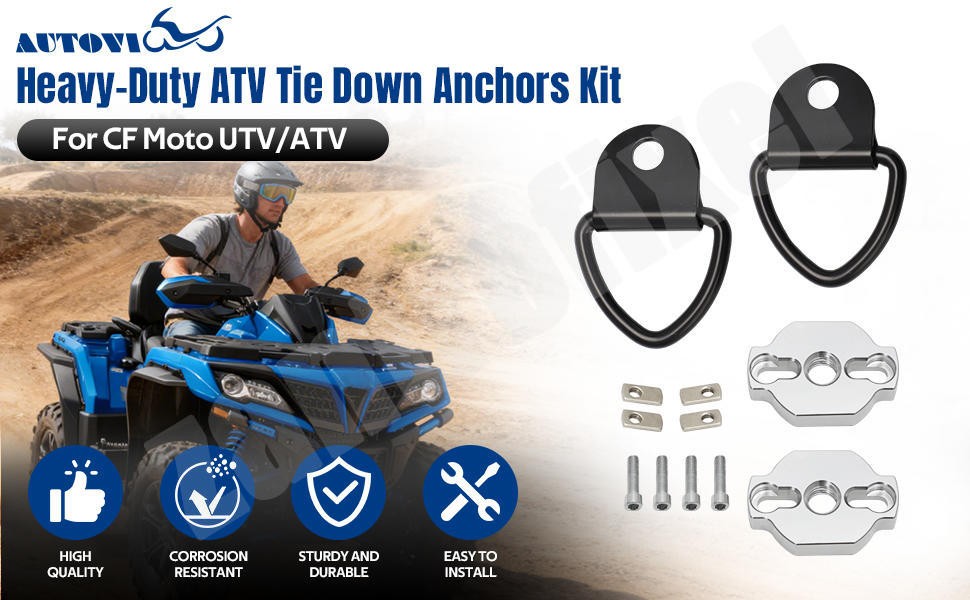 2Set For CF MOTO ATV UTV Accessory Anchor Tie Down Anchor Kit DType Lifting Ring