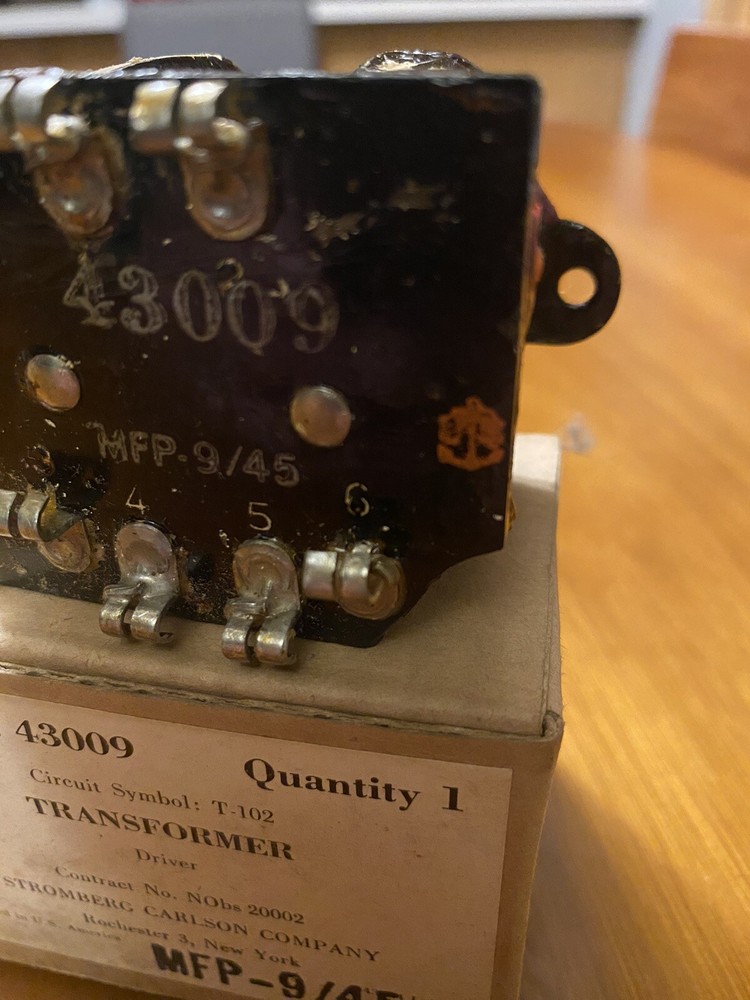 Vintage Transformer Driver Electrical Power US Navy Stromberg Carlson 43009