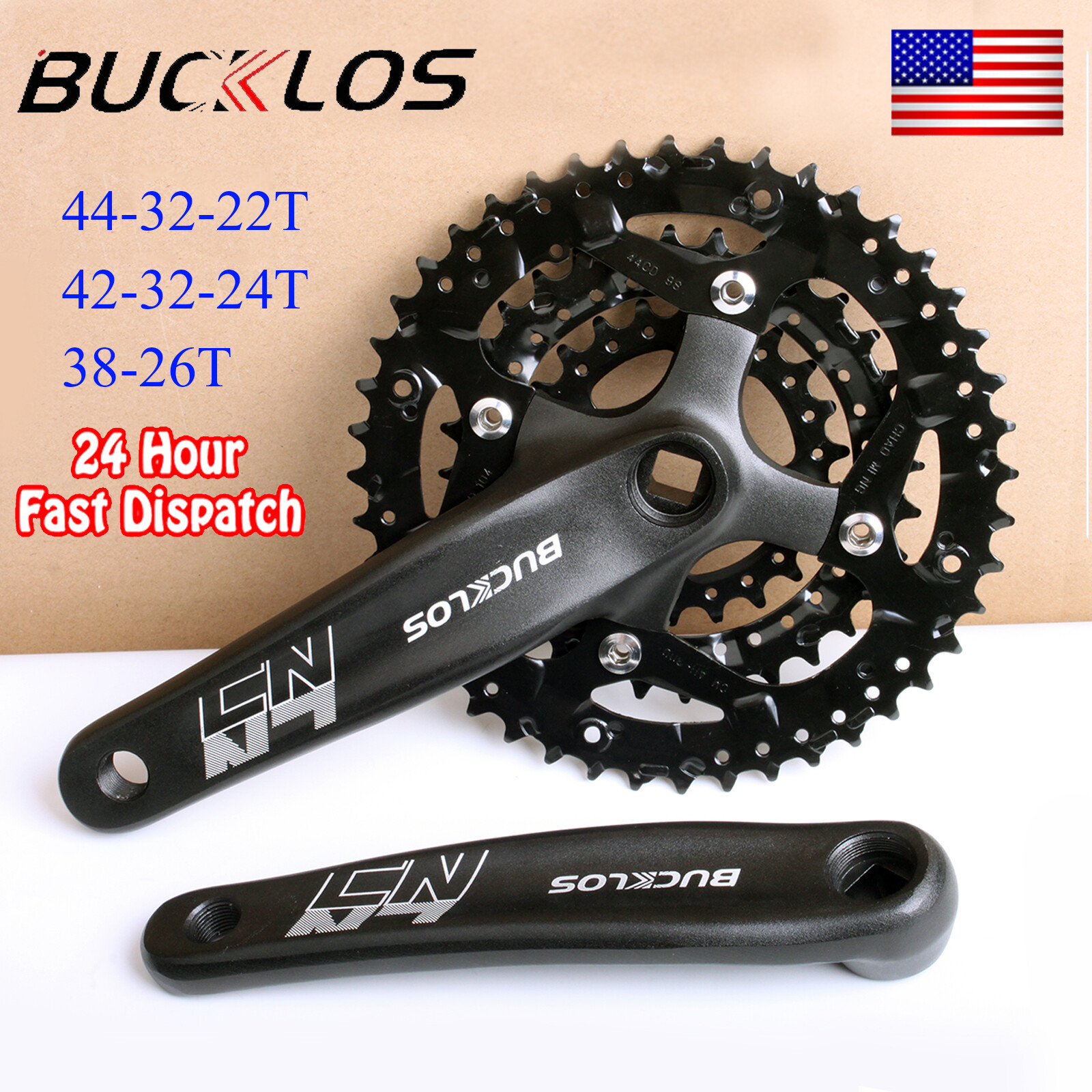 104/64BCD MTB Crankset 22-44t fit Shimano Bike Double Triple Chainrings Sprocket