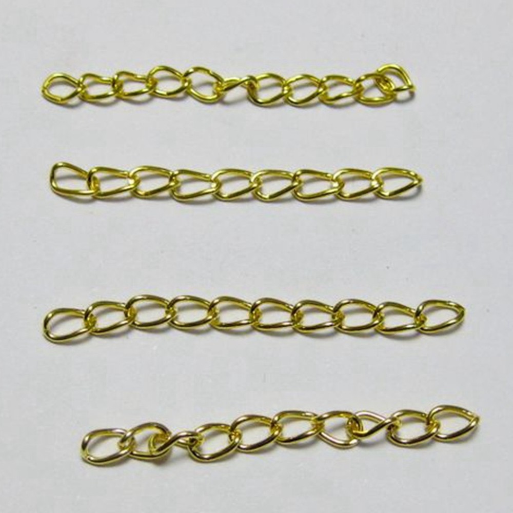 100 Silver Plated Extended Extension Jewelry Chains Tail Extender Finding