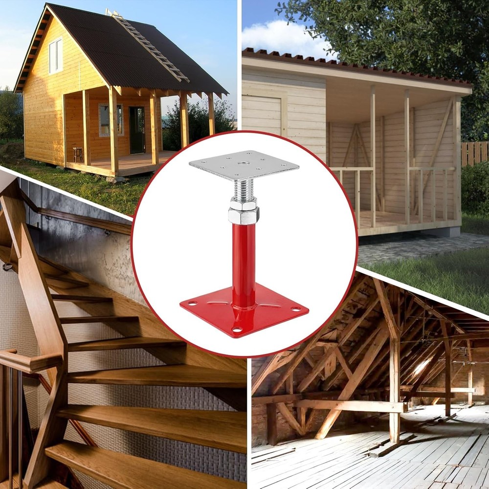 Versatile 5-8" Adjustable Screw Jacks for Leveling and Support - 4 Pack