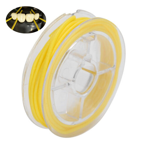 Dental Stabilizing Cord Medium Wedge Clamp Elastic Sheet 2.1m Rubber Stabilizing