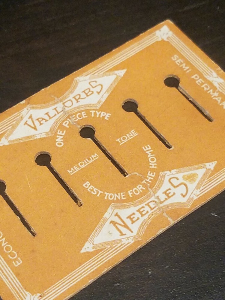 gramophone phonograph needle packet card empty vallorbs