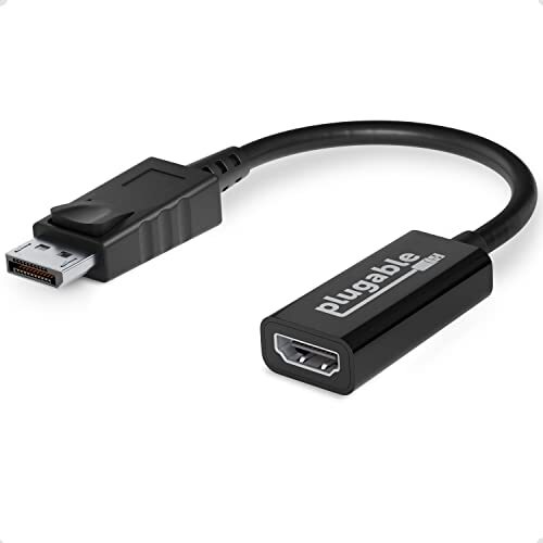 Plugable Active DisplayPort to HDMI Adapter - Connect Any DisplayPort-Enabled PC