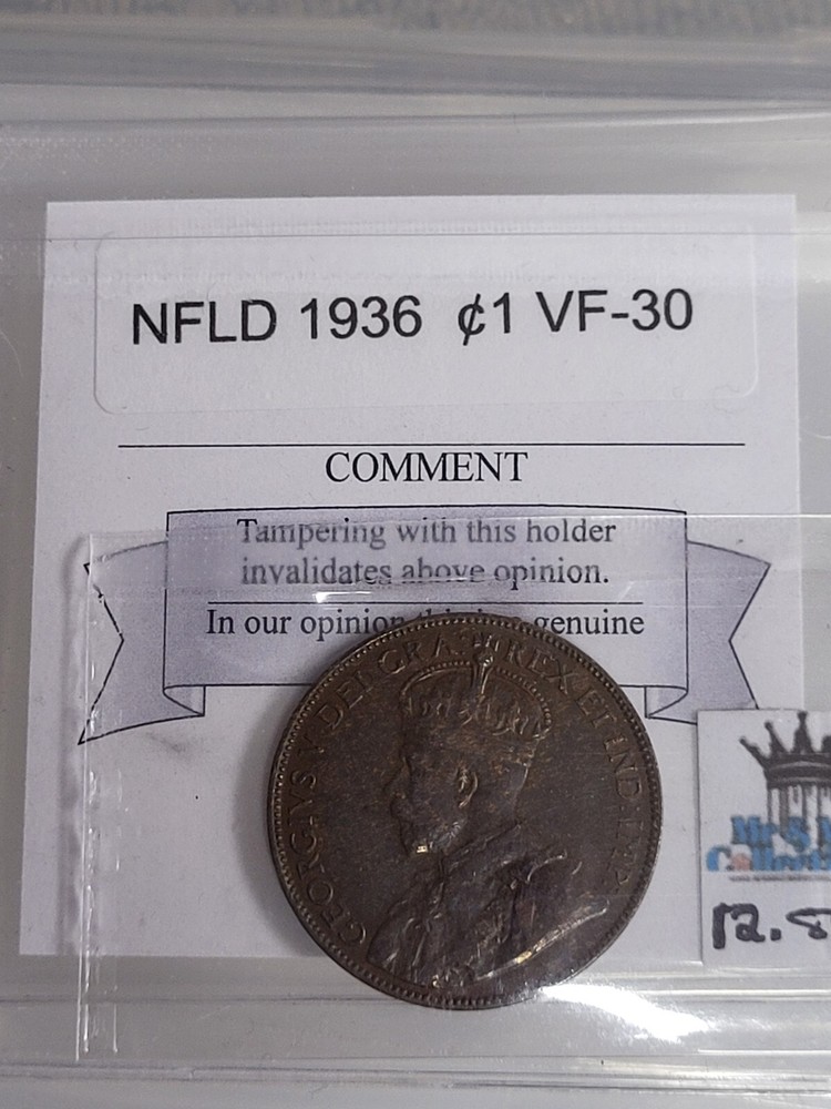NEWFOUNDLAND 1936 1 CENT VF-30