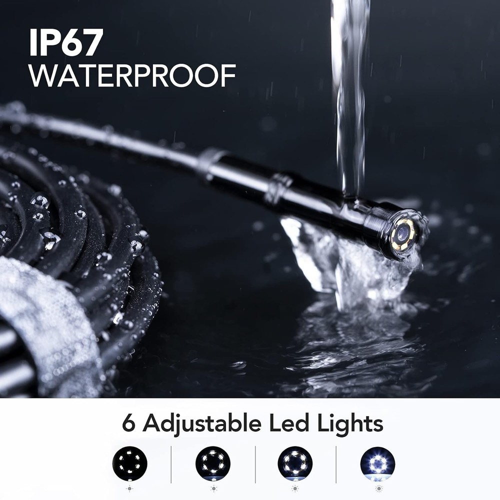 Advanced 5.5mm Borescope Camera with Lights & Photo Capture
