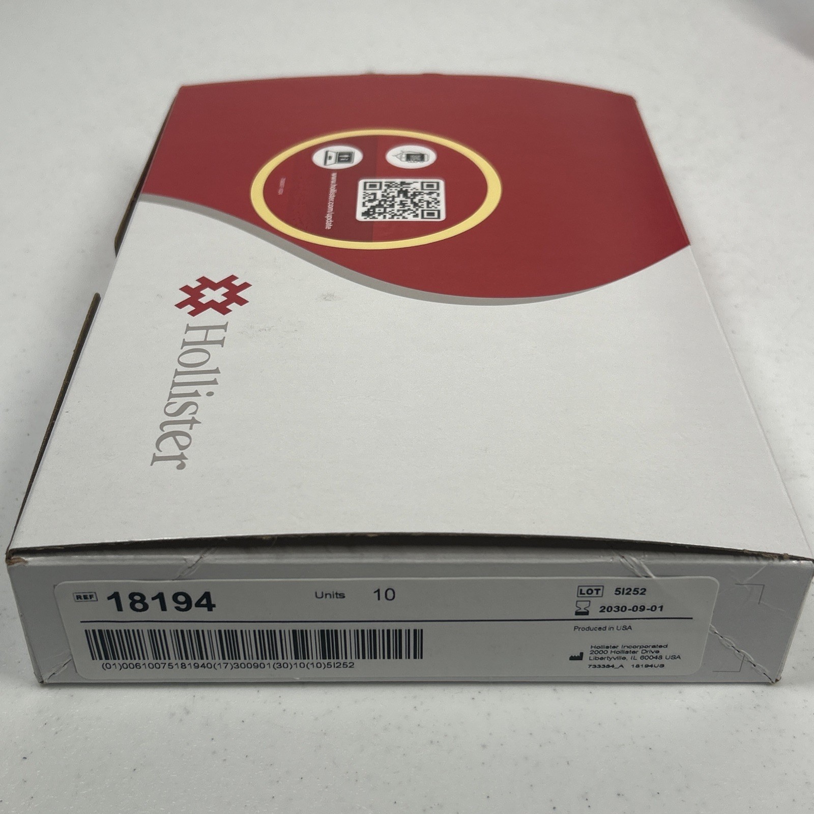 Hollister 18194 10 Count Colostomy Pouch Drainable Bags Only 12"L 12 Inch NIB