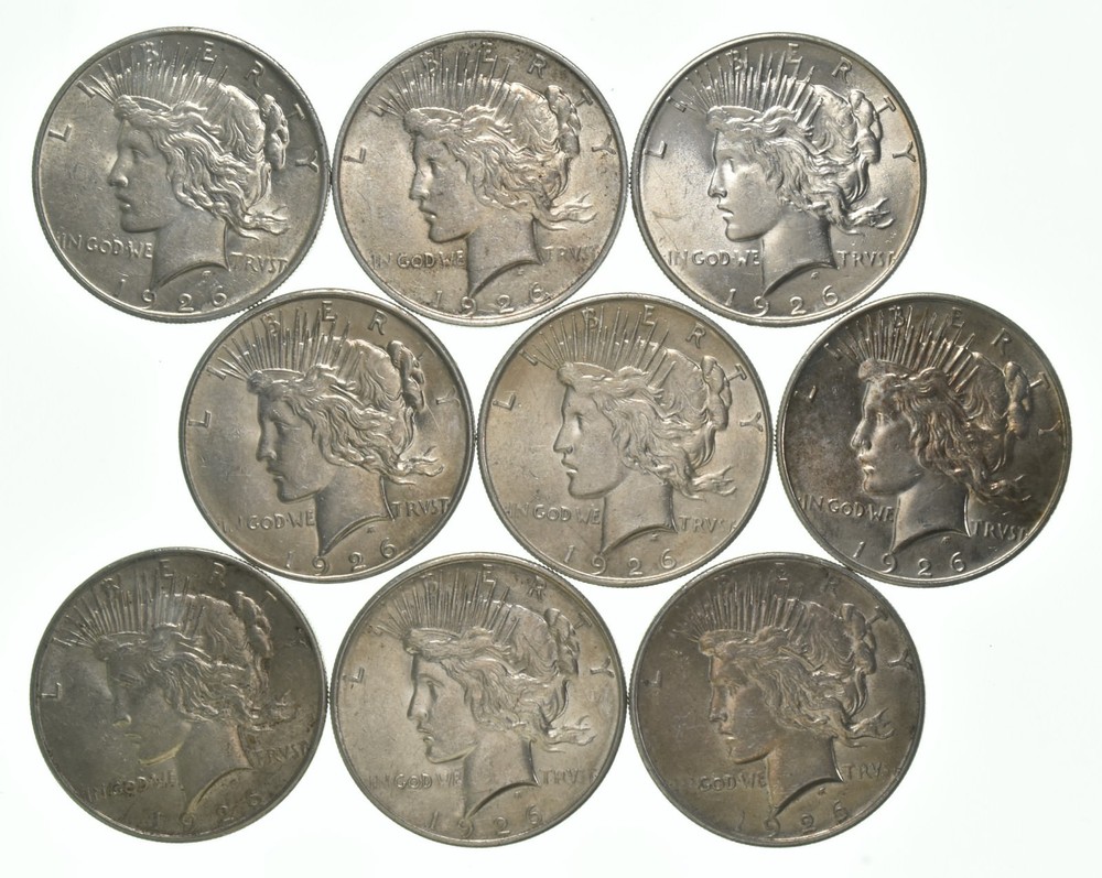 (1) AU 1926-D Peace Silver Dollar 90% - Almost Unc - Denver Mint