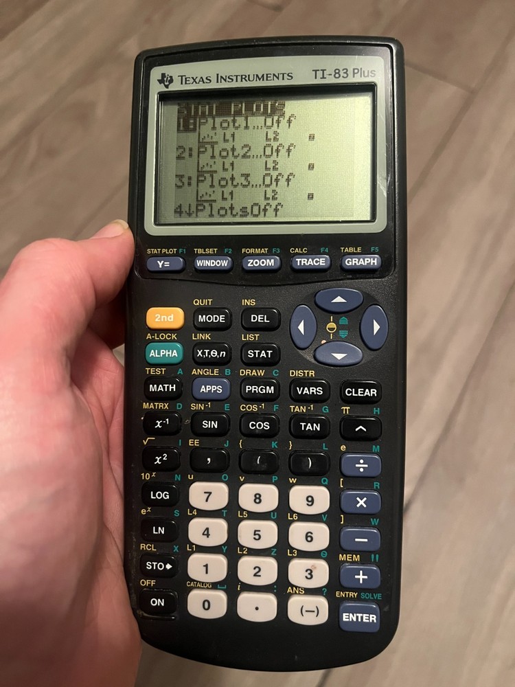 Texas Instruments TI-83 Plus Graphing Calculator With Cover (TESTED/WORKING)