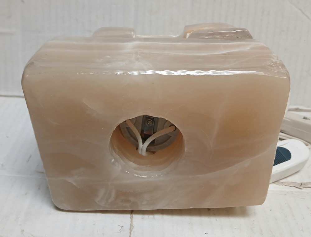Heavy Onyx Turtle Lamp Nightlight Electric Plug In