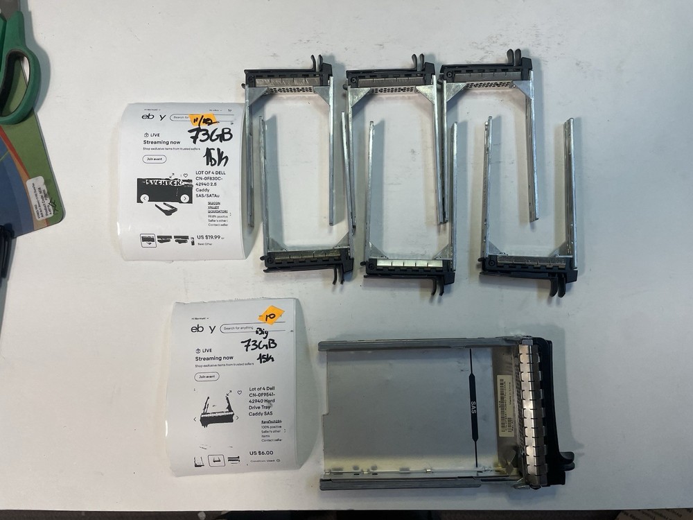 MISC SERVER HD TRAYS MIXED LOT