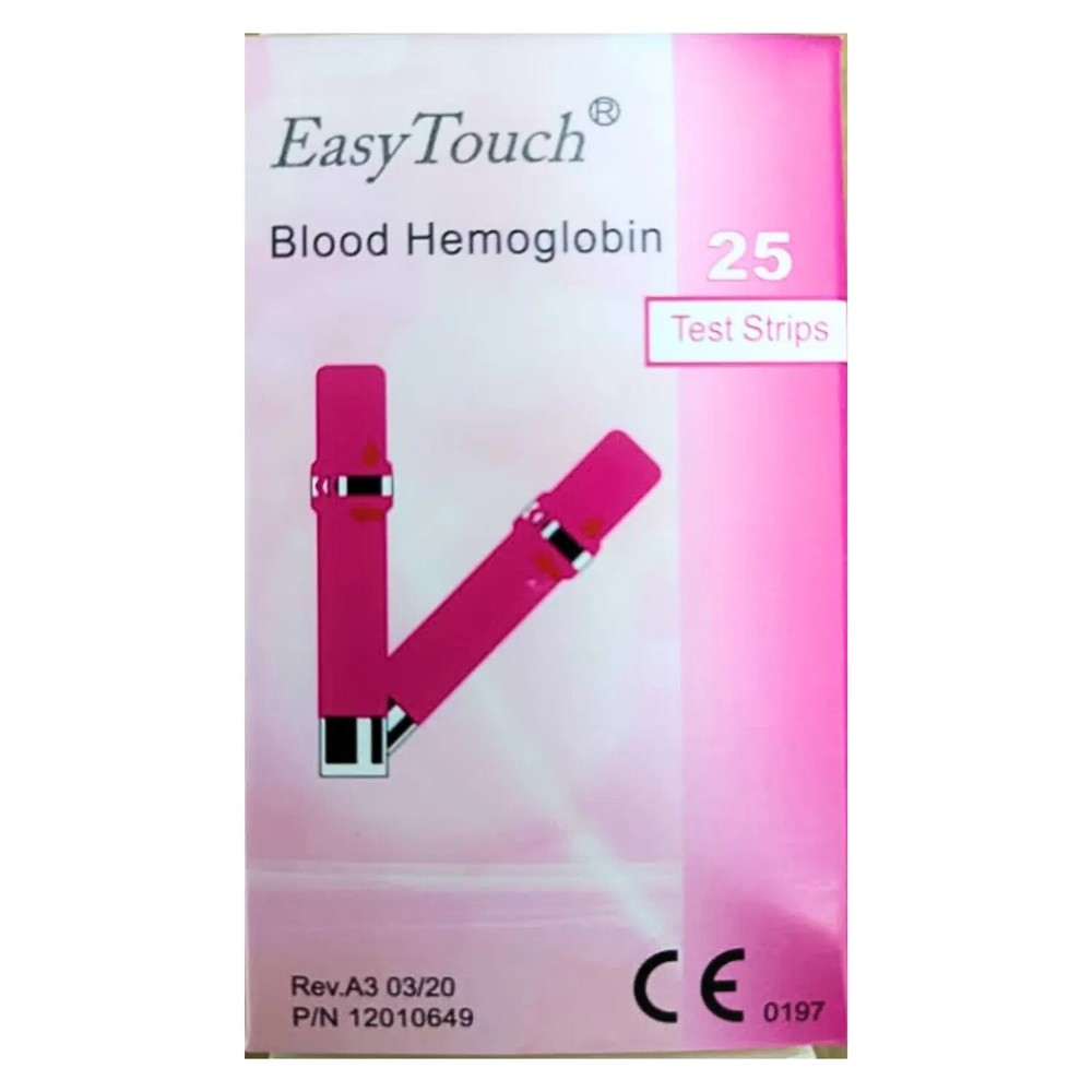 Easy Touch Test Strips For Blood Hemoglobin Level Check - 25 Test Strips