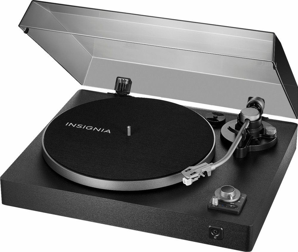 Insignia- Bluetooth Stereo Turntable - Black