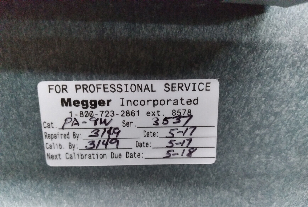 Megger PA-9 Wireless ~ Portable Power Quality Analyzer