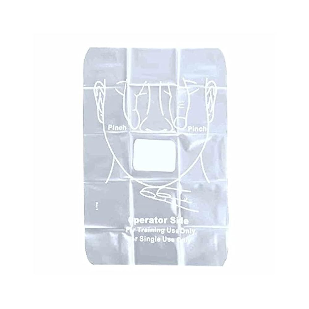 Safe & Disposable CPR Shields, 200 Pack, Easy Training Protection