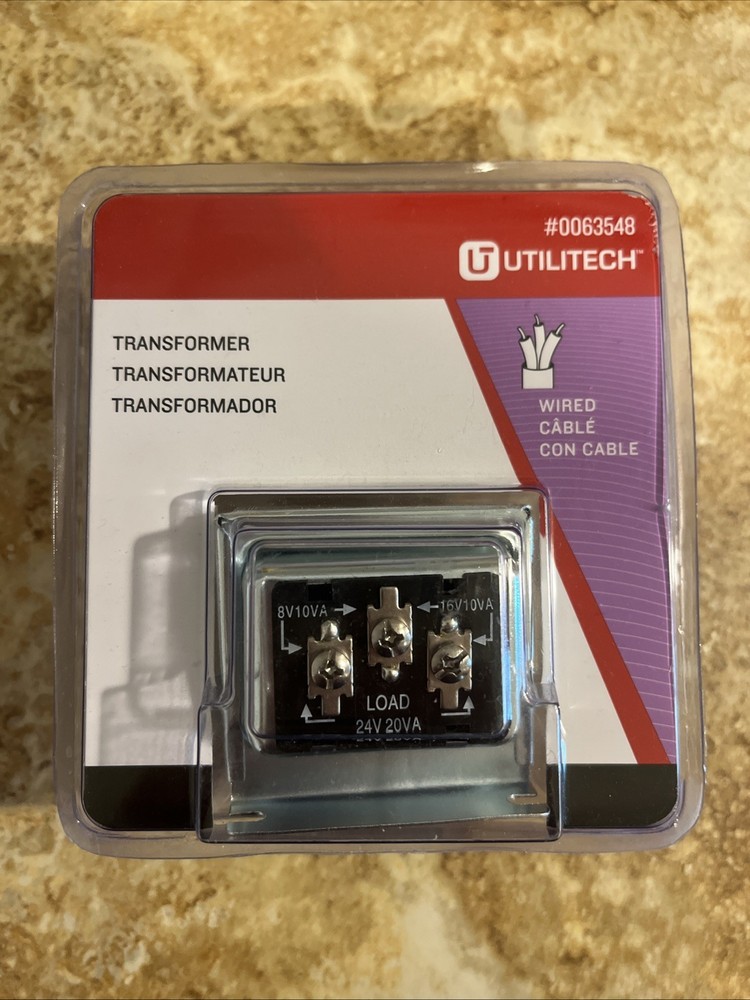 Utilitech Wired Transformer 120 VAC #0063548 Model #UT-I25-90