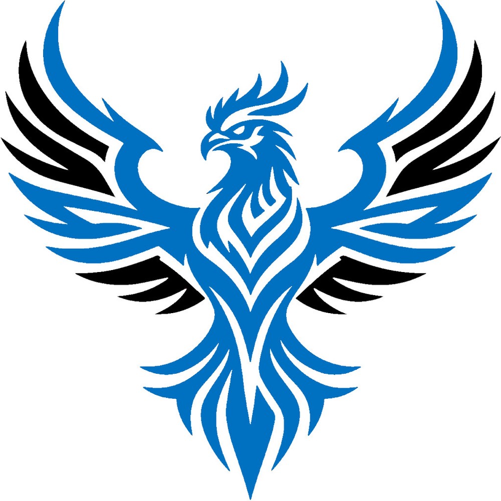 30 Custom Blue Wild Phoenix Personalized Address Labels