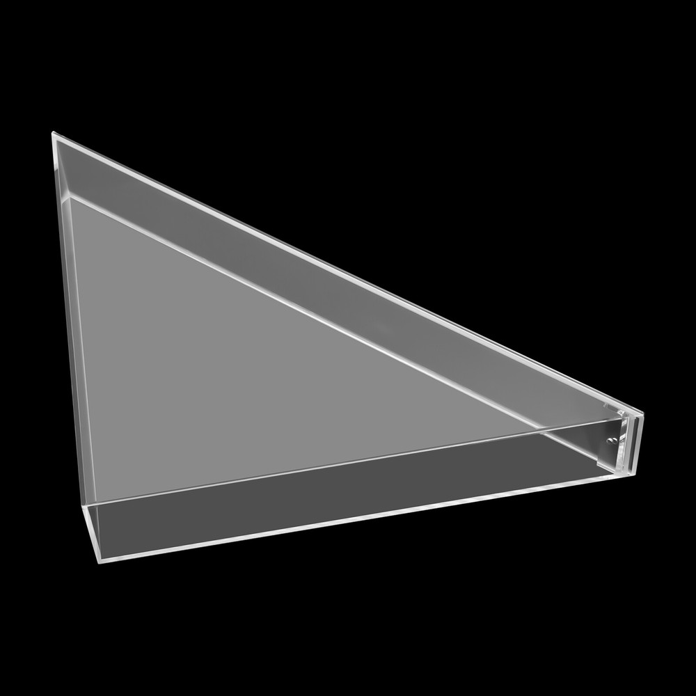 Flag Display Case Clear Acrylic Flag Box Triangle Holder for Table Wall Mounted