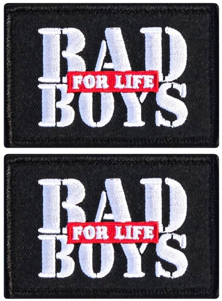 Bad Boys For Life Embroidered Patch  -2PC  HOOK BACKING  3"x2"