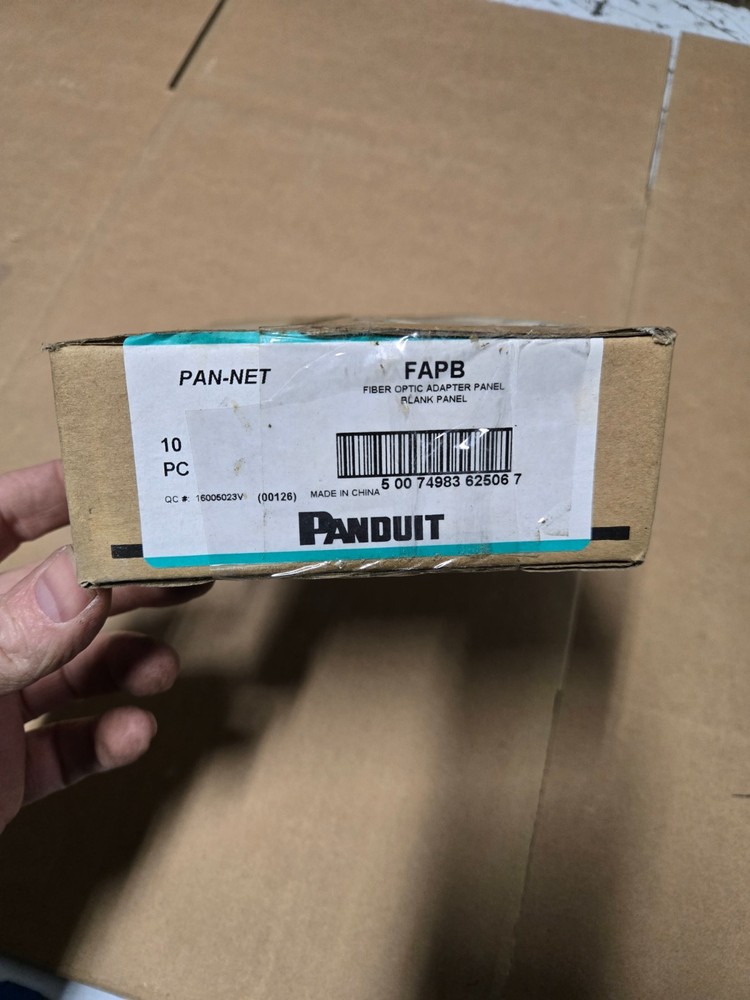 10pk - Panduit FAPB Blank Front Loading Adapter Panel Plastic Black