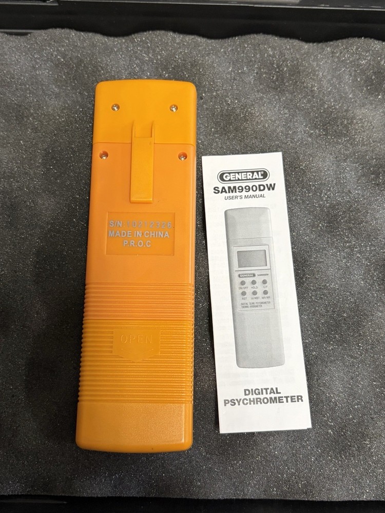 General SAM990DW digital thermometer hygrometer and psychrometer