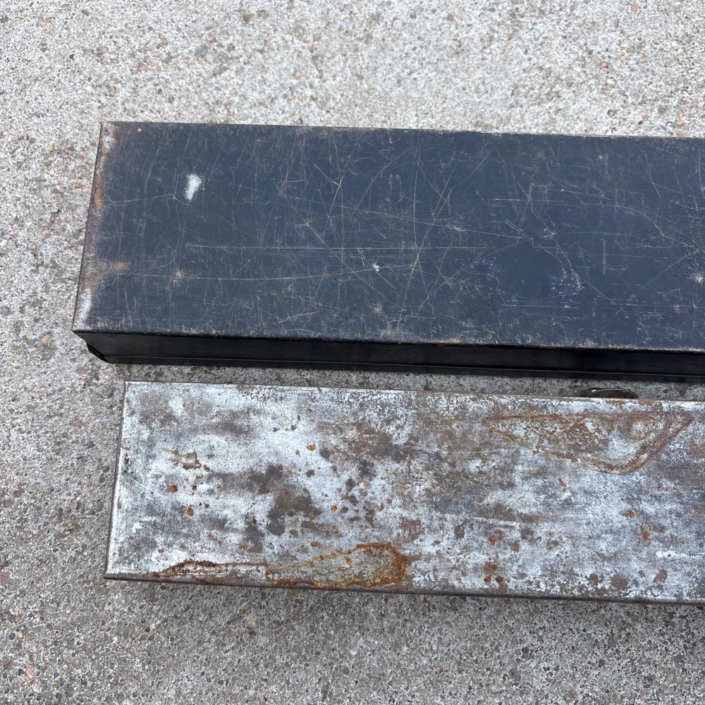(2) Vintage Pittsburg Metal Socket Toolbox Case Empty