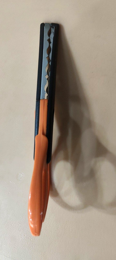 Scissors Wavy Cut Orange Handle 7” Long Pre-Owned