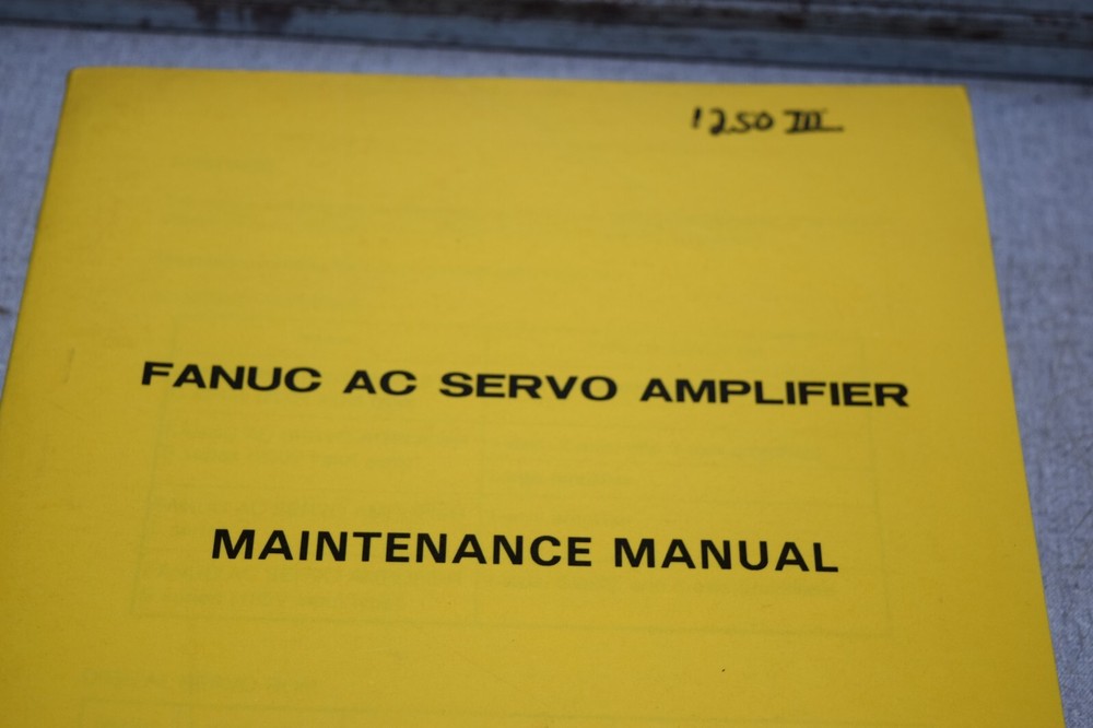 Fanuc AC Servo Amplifier Maintenance Manual B-65005E/07