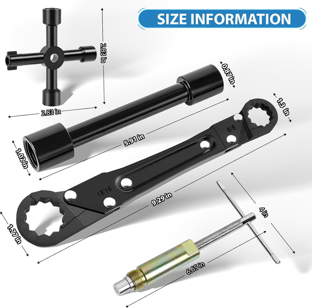 Plumbing Tools, Angle Stop Removal Tool with Compression Sleeve Puller Tool 1/2,