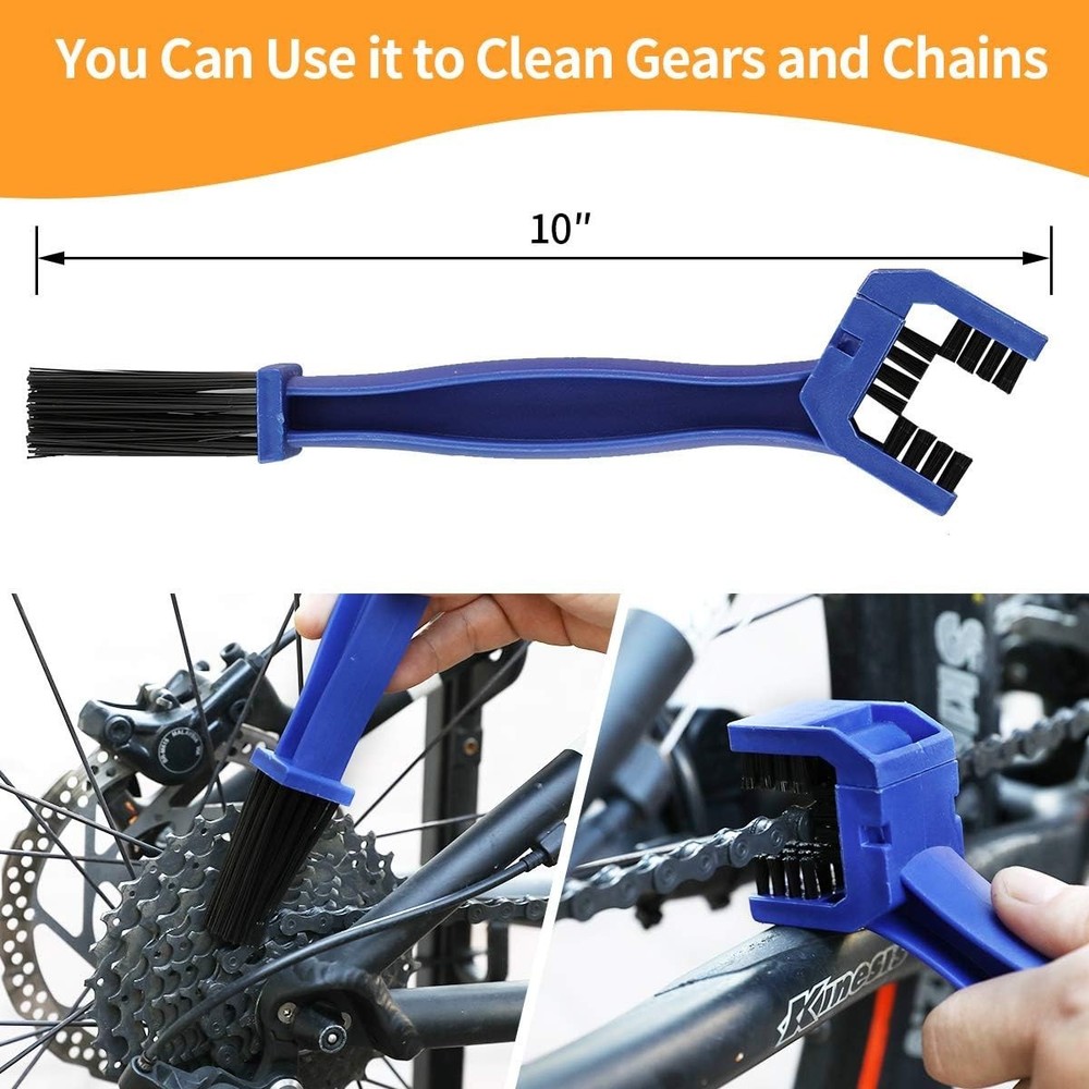 Precision Bicycle Cleaning Kit - 8 Essential Brushes for Easy Maintenance