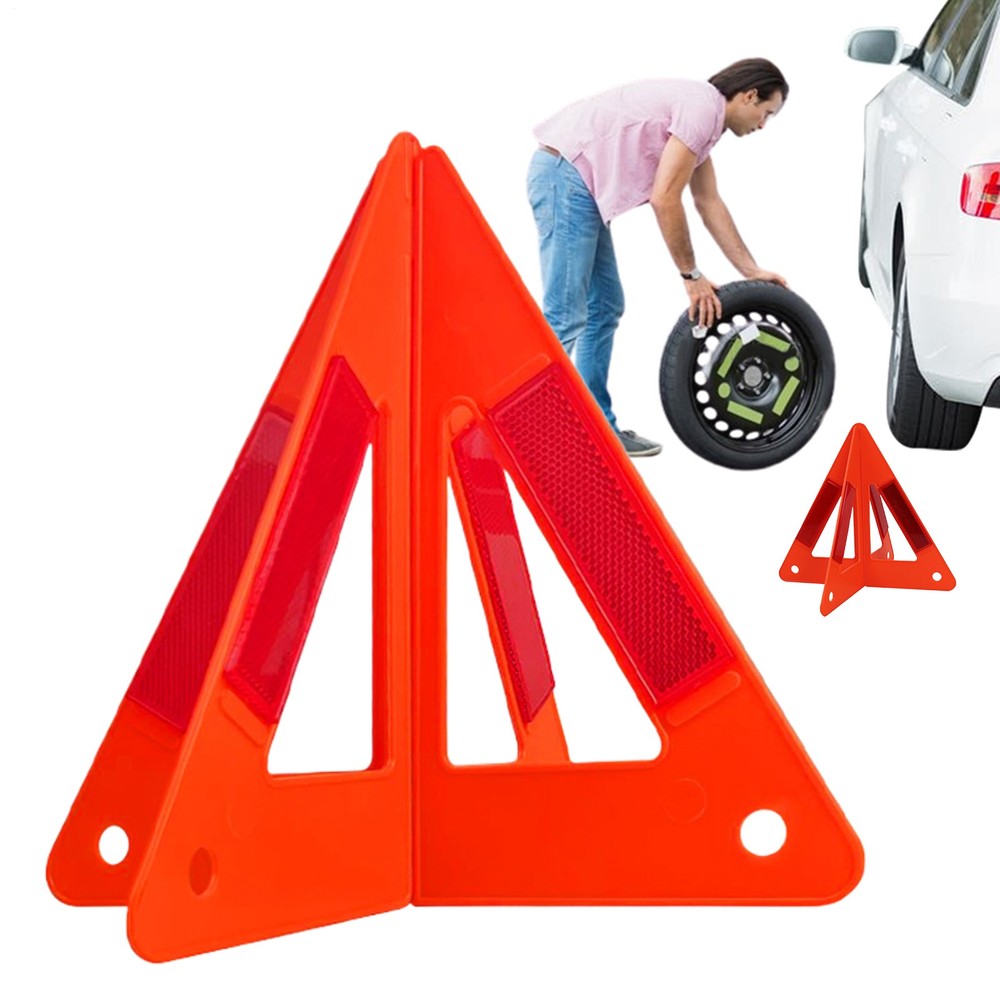 Safety Triangle Reflective Vehicles Warning Symbol Non-Slip Compact