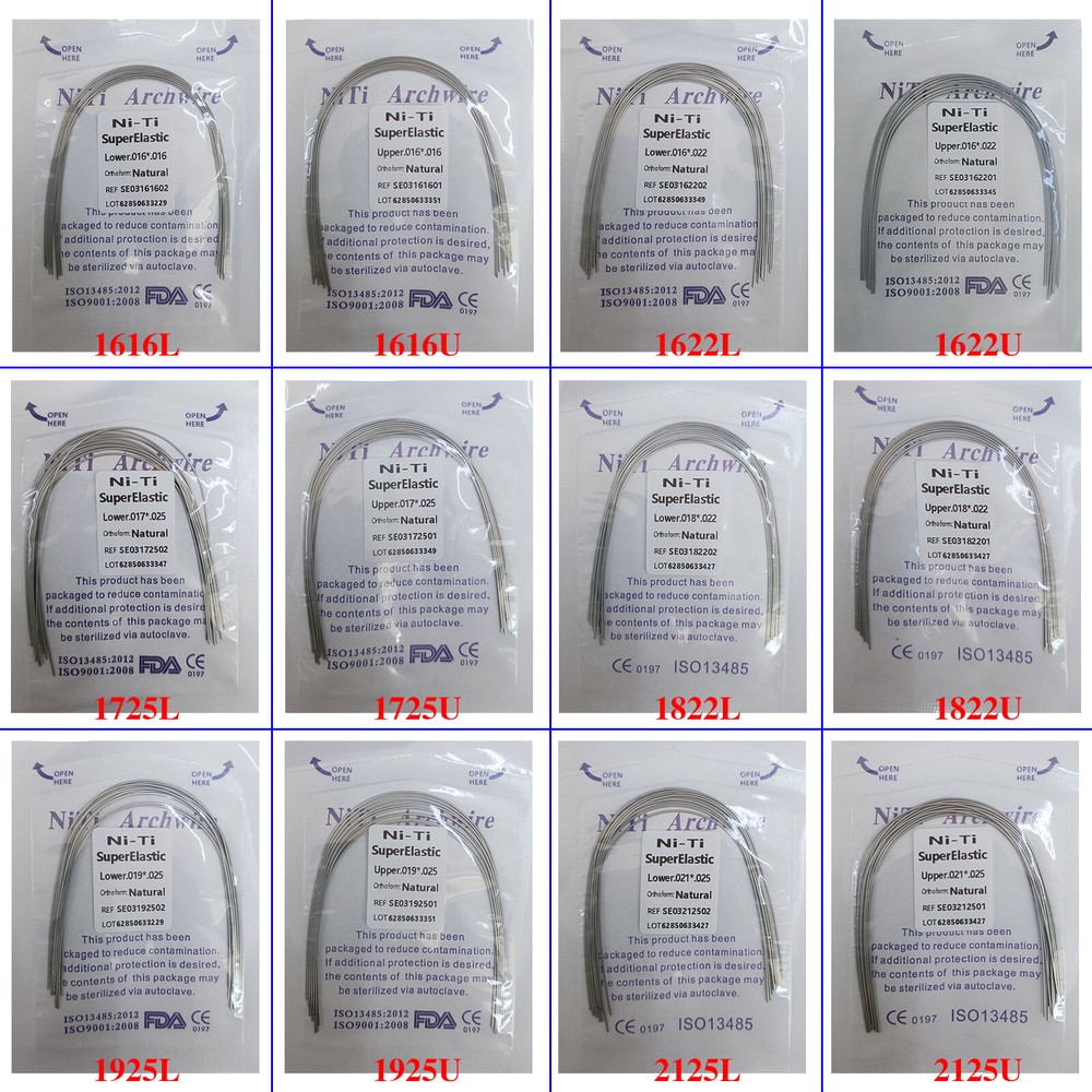 Dental Orthodontic Arch Wire Rectangular Niti Super Elastic Natural Upper /Lower