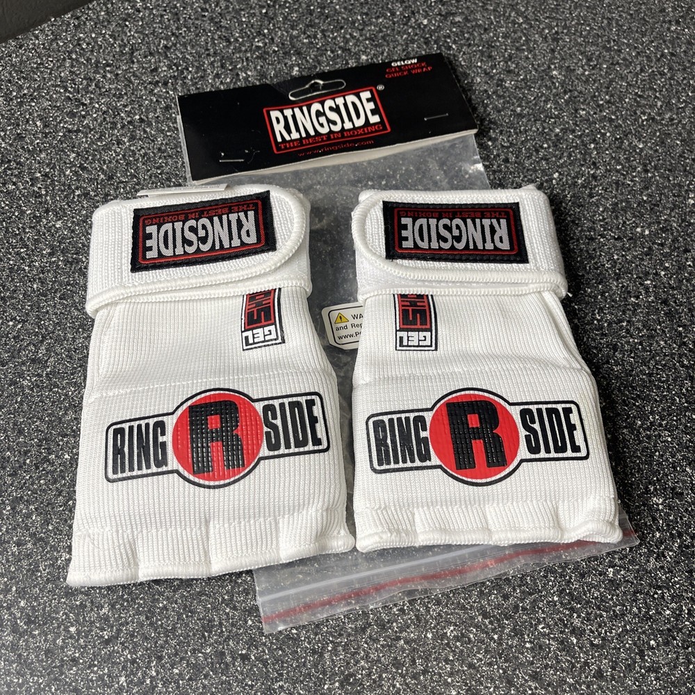 Ringside Quick Wrap Gel Shock MMA Boxing Hand Wraps, Small/Medium, White
