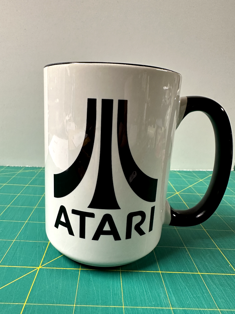 Atari 15 oz mug. Logo - Atari Computer coffee cup - mug