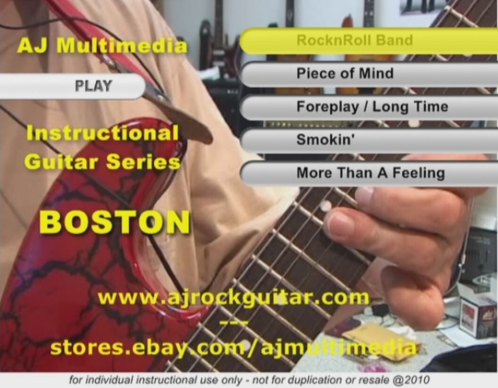 Custom Guitar Lessons,  Learn Boston  - DVD Video