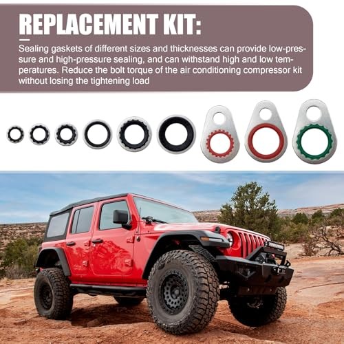 60 PCS Car Air Conditioning Compressor Gasket Assortment Set, Multi
